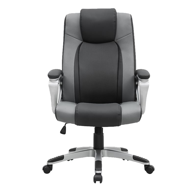 High Back Computer Desk Chair PU Leather Adjustable Height Modern Executive Swivel Task Chair with Padded Armrests