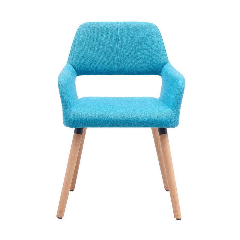 SHINERUN Dining Chair with Wooden Legs Fabric Accent Chair Leisure Chairs