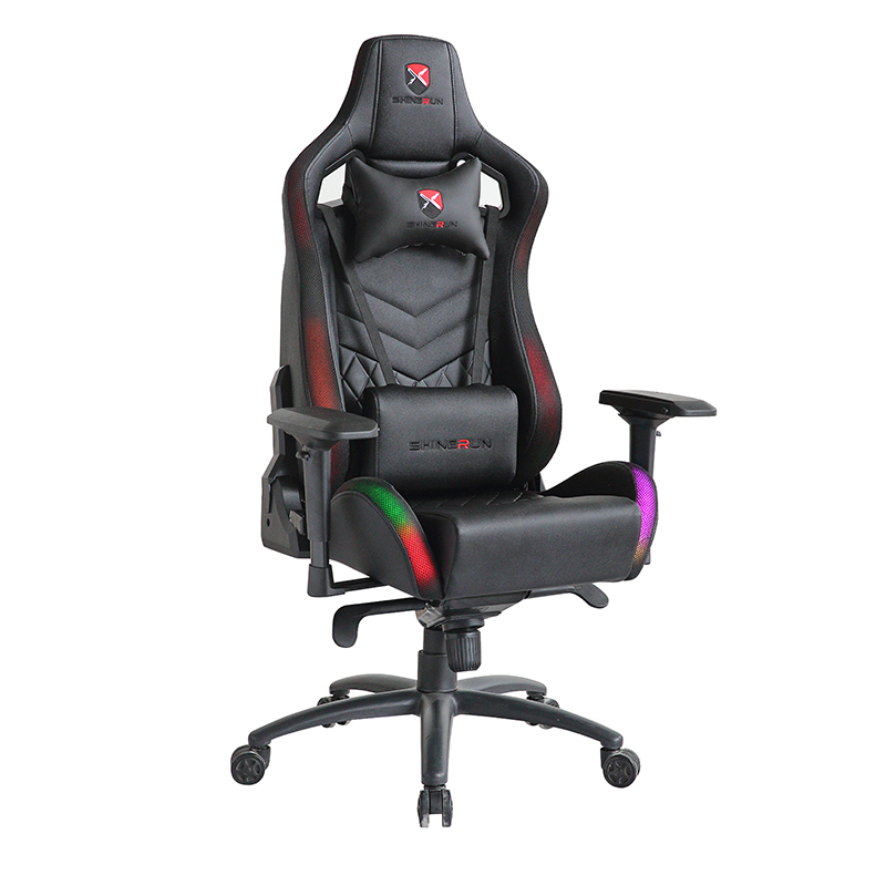 RGB Gaming Chair with LED Lights Ergonomic Computer Game Chair High Back Gaming Chair