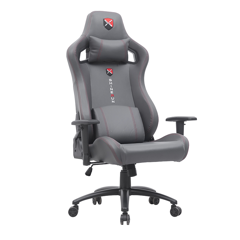 High Back PVC Leather Office Chair Adjustable Gaming Chairs Swivel Racing Chair with Adjustable Armrest