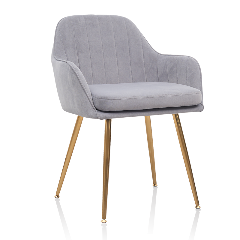 Cheap Dining Chairs with Upholstered Metal Legs Comfortable Living Room Bedroom Kitchen Accent Chair