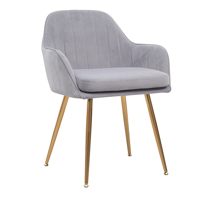 Cheap Dining Chairs with Upholstered Metal Legs Comfortable Living Room Bedroom Kitchen Accent Chair