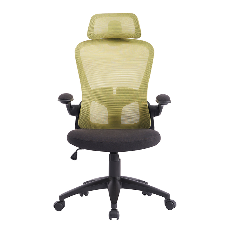 Ergonomic Office Chair High Back Mesh Back Adjustable Headrest Flip-up Padded Armrest Swivel Desk Chair