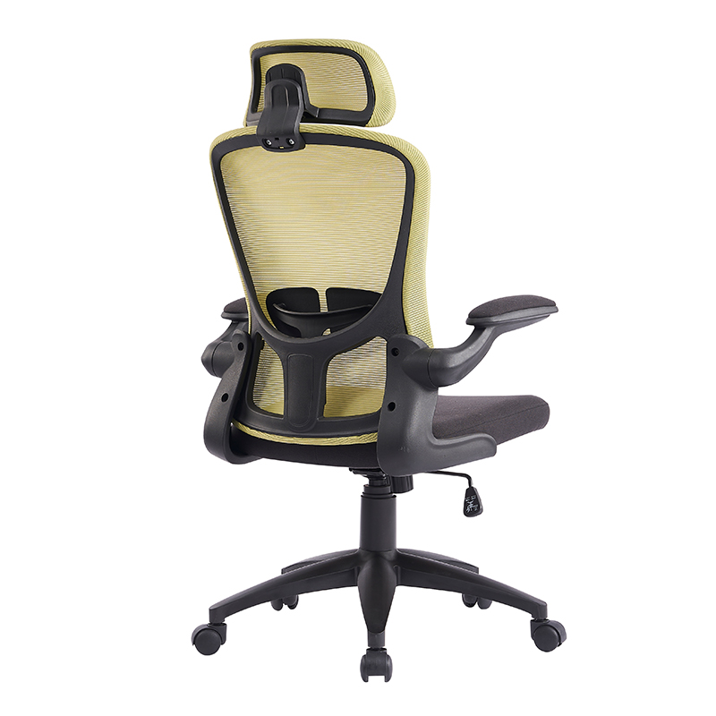 Ergonomic Office Chair High Back Mesh Back Adjustable Headrest Flip-up Padded Armrest Swivel Desk Chair