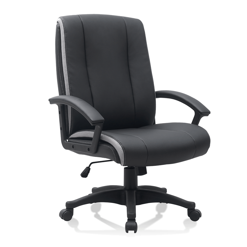 Factory Direct Sale Wholesale Pu Leather Office Chair Mid Back Ergonomic Executive Manager Chair