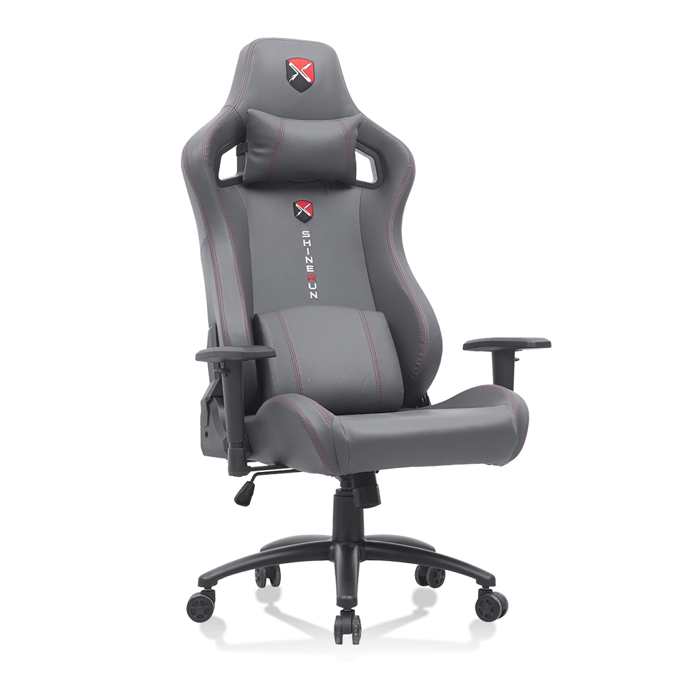 High Back PVC Leather Office Chair Adjustable Gaming Chairs Swivel Racing Chair with Adjustable Armrest